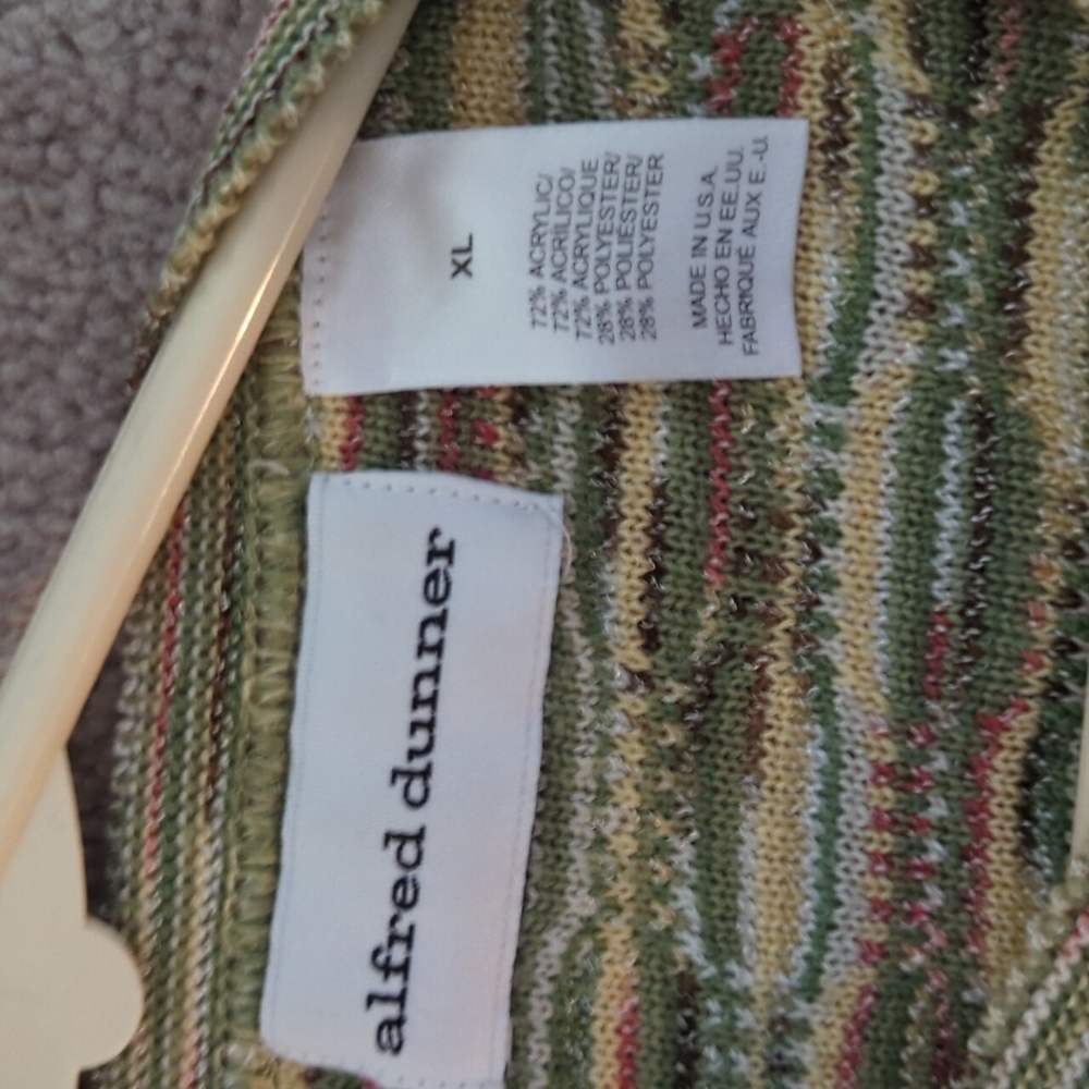 🔥Alfred Dunner sweater multi-green size xl - Picture 5 of 7